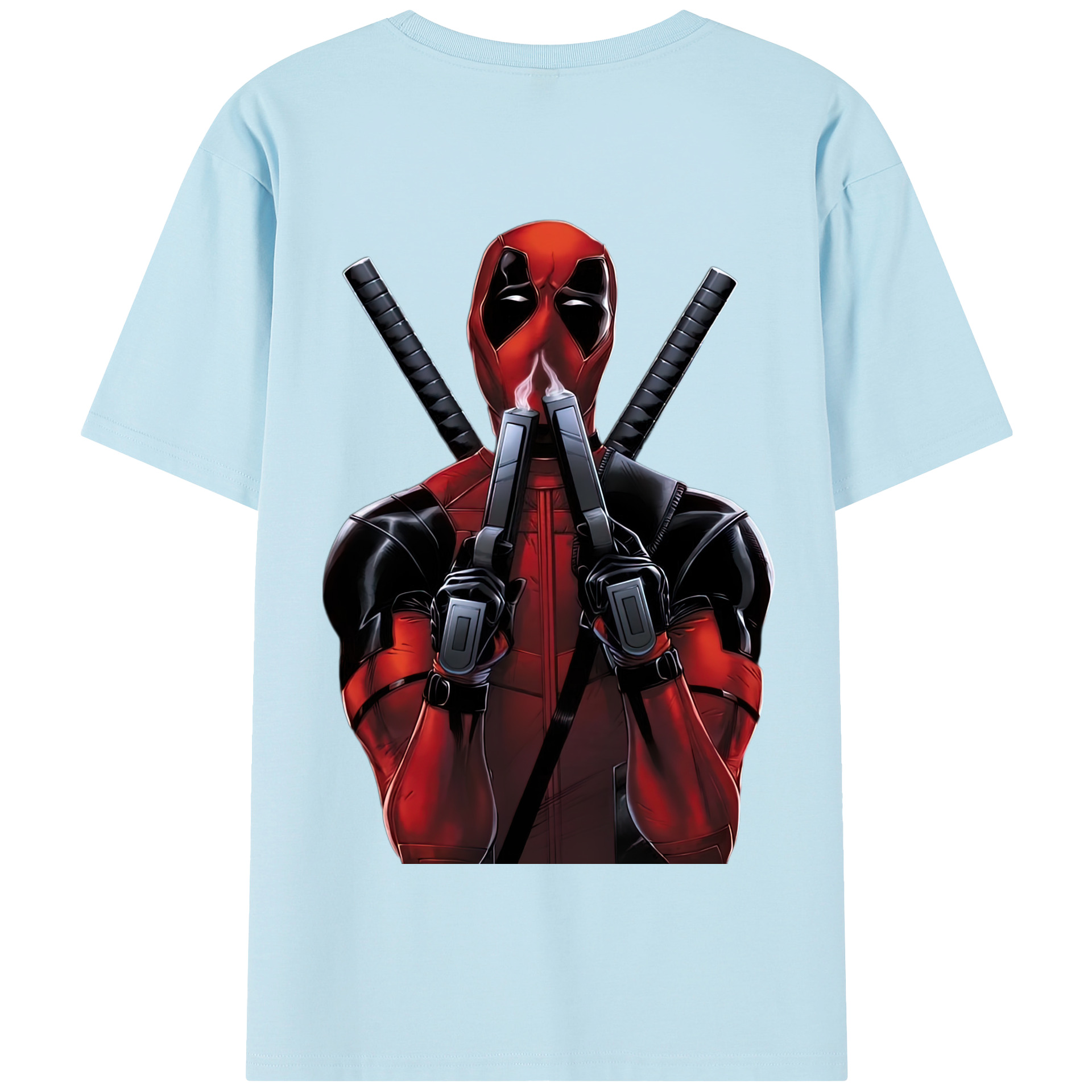 （画像用） Deadpool デッドプール 綿100％半袖Tシャツ（背面プリント）